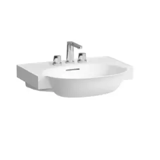 Laufen New Classic Раковина накладная 60х48х7.5см, с 3 отв., с переливом, цвет: белый матовый