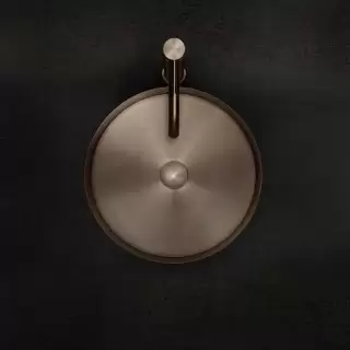 Gessi 316 Раковина 40 см, без отв., для установки на столешницу, без перелива, нержавеющая сталь, цвет: Copper brushed pvd