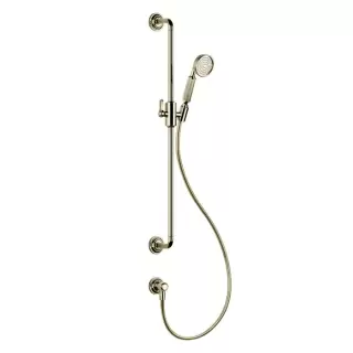 Gessi Venti20 Штанга для душа 800 мм., с ручным душем, шлангом 1500 мм. и подводом воды, цвет: Brass PVD