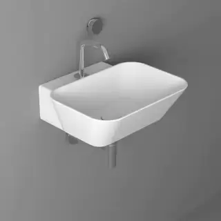 Simas Wave Раковина 48х43х16.5 см, 1 отв., накладная/подвесная, цвет: белый