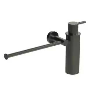 Colombo Plus Полотенцедержатель с дозатором для жидкого мыла, подвесной, цвет: PVD графит шлифованный