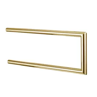 3SC Guy Полотенцедержатель двойной, неповоротный, плечо 30см, цвет: золото 24к. Lucido