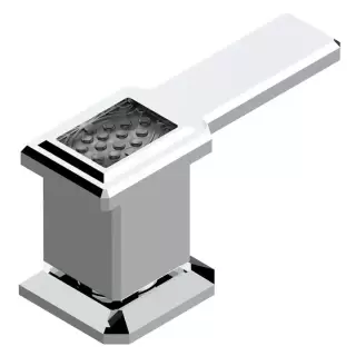 THG Metropolis Cristal Clair A Manettes Вентиль смесителя для раковины, на холодную воду, цвет: хром