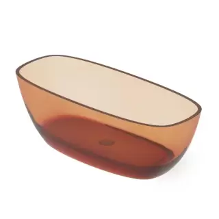 Dea Design Soul Ванна 170х72х56см., отдельностоящая, Glasstech, прозрачная смола, цвет: Sunset R1