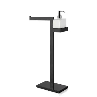 3SC SK Напольная стойка, 63см, с полотенцедержателем и мыльницей, цвет: черный матовый