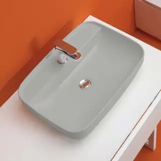 Kerasan Tribeca Раковина 60х43 см, 1 отв., накладная, цвет: Grigio matt