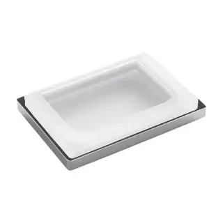 Colombo Look Мыльница настольная, цвет: хром/матовое стекло