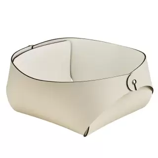 ADJ Корзинка Flora, 15x15xH7 см., цвет: панна котта/белый