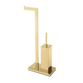 3SC SK Стойка напольная, с держателем тб и ёршиком, цвет: золото 24к. Lucido