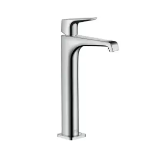 Axor Citterio E, Смеситель для раковины в форметаза 280, однорычажный,с рычаговой рукояткой,неперекрываемый сливнойгарнитур, цвет: хром