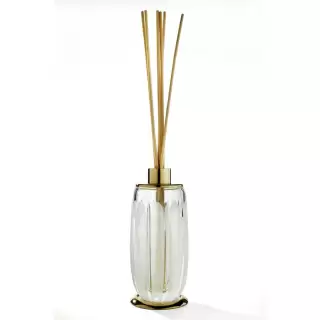 3SC Montblanc Ароматический диффузор настольный d7,5хh20 см, цвет: прозрачный хрусталь/золото матовое