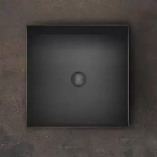 Gessi 316 Раковина 40x40 см, без отв., для установки на столешницу, без перелива, нержавеющая сталь, цвет: Black Metal Brushed PVD