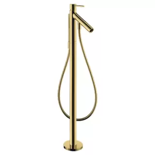 Axor Starck Смеситель для ванны, напольный, с ручным душем, цвет: полированное золото