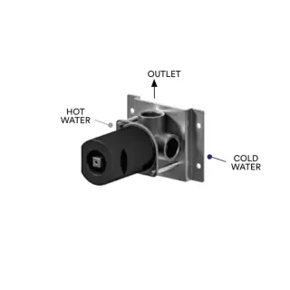 Bossini Nobu Встраиваемая часть монорычажного смесителя на 1 выход, подключение 1/2 &ldquo;.