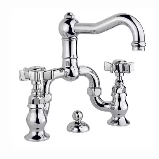 Nicolazzi Dames Anglaises Смеситель для раковины на 3 отверстия, с донным клапаном, межцентр: 216мм, цвет: хром