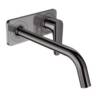 Axor Citterio M Смеситель для раковины, встраиваемый, излив: 22.7см., с панелью, цвет: полированный черный хром