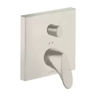 Axor Starck Organic Смеситель для ванны, встраиваемый, с переключателем на 2 потока, со защитной комбинацией, цвет: сталь