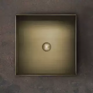 Gessi 316 Раковина 40x40 см, без отв., для установки на столешницу, без перелива, нержавеющая сталь, цвет: Warm bronze brushed PVD