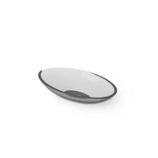 Dea Design Washbasins Раковина 60х35х10.5см., накладная, без отв., Glasstech, прозрачная смола, цвет: Smoky Black R4