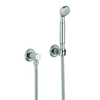 THG Flore Душевой комплект с ручным душем, шланг 1500 мм., держатель и подвод воды, цвет: хром