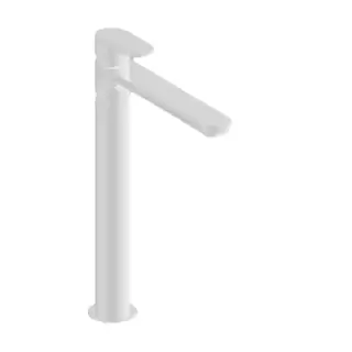 Gattoni H2Omix7000 Смеситель для раковины высокий 298 мм, с донным клапаном, излив 201,4 мм цвет: белый матовый