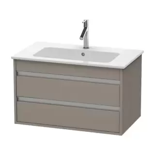 Duravit Ketho Тумба подвесная, 80x47.5х48см., с раковиной, с 2 выдв.ящиками, цвет: базальт матовый