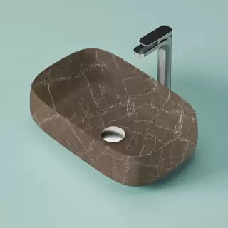 Artceram Cognac Раковина 56x41 см, без отв., накладная, цвет: bronze amani