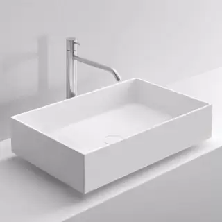 NOORTH milldue edition Раковина 63х38х12.2 см, без отв., накладная, цвет: белый