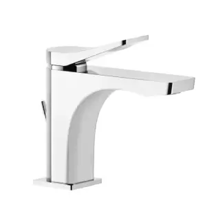 Gessi Rilievo Смеситель для раковины на 1 отв. с донным клапаном h=156мм, излив 131мм , цвет: хром