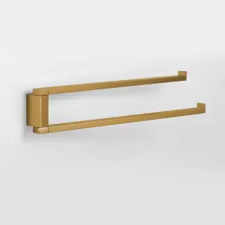 Colombo MiniQ Полотенцедержатель двойной 33см, цвет: золото матовое