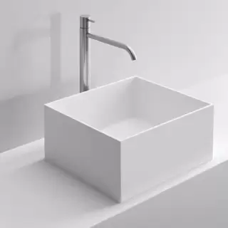 NOORTH milldue edition Раковина 45х38х19 см, без отв., накладная, цвет: белый