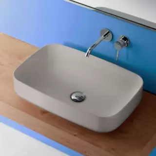 Kerasan Tribeca Раковина 60х38 см, без отв., накладная, цвет: Grigio matt