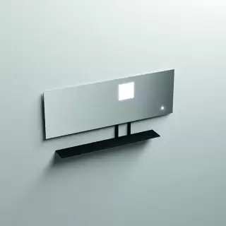 Kerasan Mirrors Зеркало 130х61cм, с черной матовой полкой, с LED подсветкой и сенс выкл.