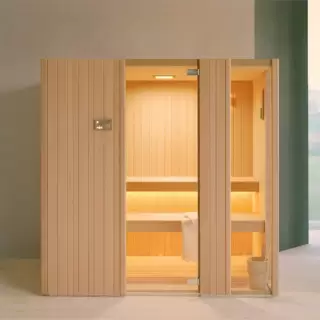 Effegibi Auki 60 Био-Сауна 228x170x201см, пристенная, цвет: канадский хемлок