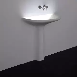 Antonio Lupi Calice Раковина 48х90 см, без отв., с LED подсветкой, цвет: белый