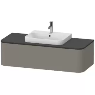 Duravit Happy D.2 Plus Тумба подвесная 130x55х35.4см, с раковиной и 1 ящиком, цвет: stone grey satin matt