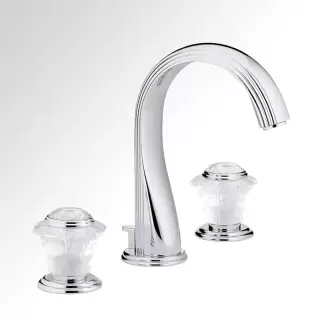 THG Dahlia Смеситель для раковины, 3 отв., цвет: хром