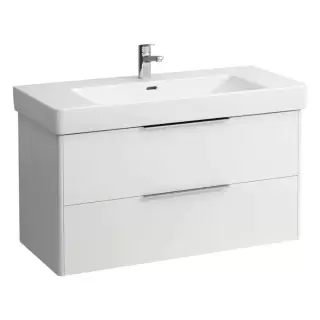 Laufen Base Тумба подвесная 101х44х53см., с раковиной, 1 отв., 2 ящика, цвет: белый матовый