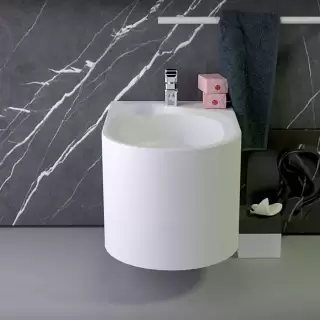 KNIEF Pearl Биде подвесное 56х39см с 1 отв под смеситель, цвет: белый матовый