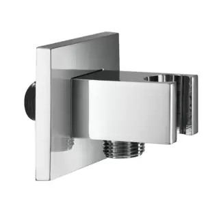 Almar Square  Подключение для шланга, с держателем для лейки, квадратное, цвет: хром
