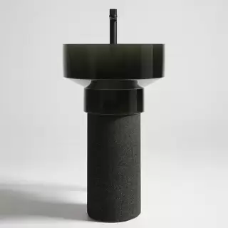 ANTONIO LUPI Borghi Раковина накладная с пьедесталом &Oslash;50х90 см, Cristalmood, с донным клапаном, цвет Oleo