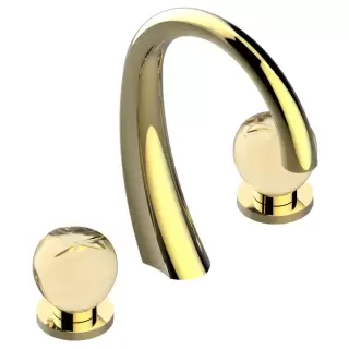 THG Pomme cristal lustré or Смеситель для раковины, 3 отв., цвет: светлое золото
