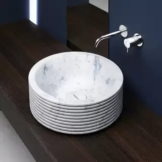 Antonio Lupi Introverso Раковина 45х45 см, без отв., накладная, цвет: Marmo Carrara