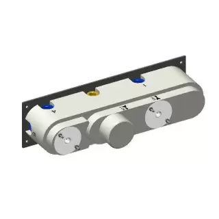 Carimali Встраиваемая часть для горизонтального термостатического смесителя c держателем для душа, 4 выхода,.цвет: хром