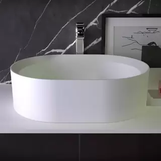 KNIEF Pearl Раковина 50х40х15 см, без отв., накладная, без перелива, цвет: белый матовый