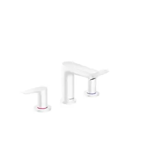 Hansgrohe Talis E Смеситель для раковины 150, на 3 отв, с донным клапаном, излив 112мм, цвет: белый матовый