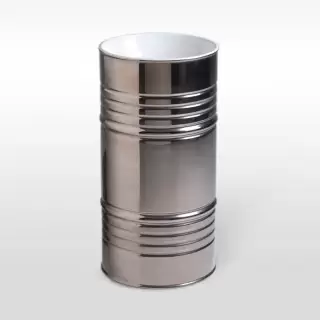 Kerasan Artwork Раковина 45х90 см, без отв., свободностоящая "BARREL", слив в стену, цвет: белый / платина