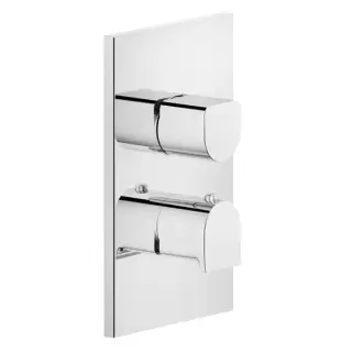 Gessi Rilievo Встраиваемый смеситель для душа, термостатический, на 3 источника, внешняя часть, цвет: хром