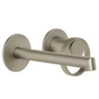 Gessi Anello Смеситель для раковины, настенный, без донного клапана, цвет: Finox Brushed Nickel