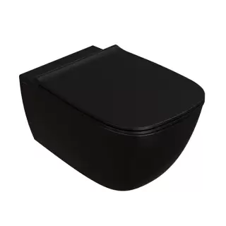 Globo Genesis Унитаз 55х36см., подвесной, безободковый, цвет: черный матовый